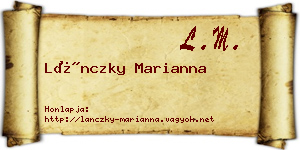 Lánczky Marianna névjegykártya